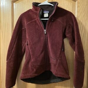 Vintage Patagonia Regulator Polartec Jacket Women's XS‎ Fleece Maroon Burgundy
